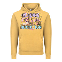 Vintage Mustard reading fiction is my addiction Vintage Hoodie - MaliasSmallBusiness