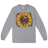 Heather Grey Shine Brighter Long Sleeve Tee - JahusDesignShop