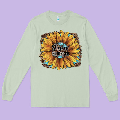 Shine Brighter Long Sleeve Tee Designed By Jahusdesignshop