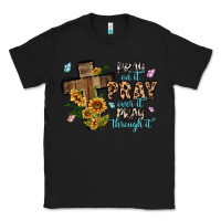Black pray on it pray over it pray through it Classic Tee - MaliasSmallBusiness