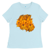 Baby Blue halloween patch Ladies Tee - BundleAndBundleShop