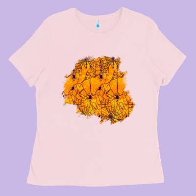 Halloween Patch Ladies Tee Designed By Bundleandbundleshop