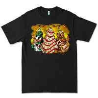 Black christmas tree cake and christmas pattern ado Premium Tee - AdoDesignShop