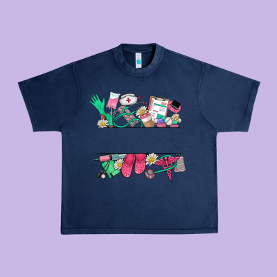 Custom Name Nurse Urban Heavy Tee Designed By Nancycooperartshop