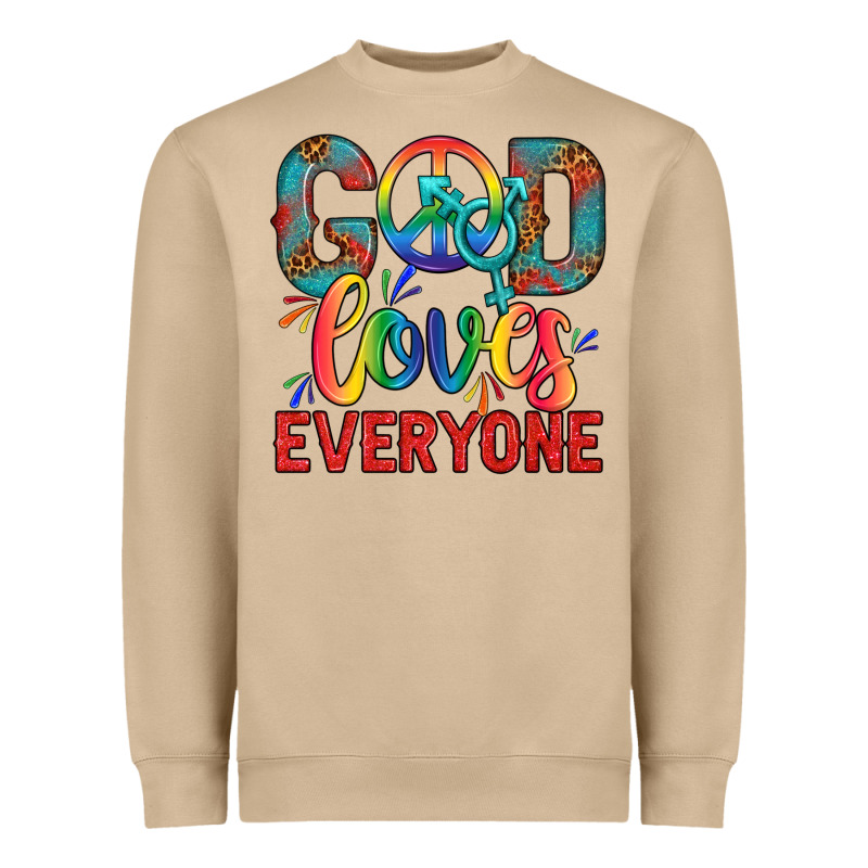 Lgbtq God Loves Everyone With Unicorn Heavyweight Sweatshirt by BundleAndBundleShop | Teevron