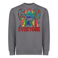 Storm Lgbtq God Loves Everyone With Unicorn Heavyweight Sweatshirt - BundleAndBundleShop