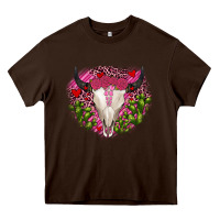Chocolate Brown bull skull cactus valentines Heavy Core Tee - JahusDesignShop