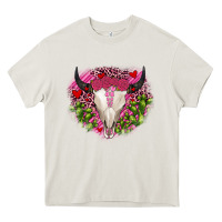 Cream bull skull cactus valentines Heavy Core Tee - JahusDesignShop