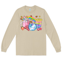 Mushroom Unicorn Coffee Cup With Star Bbs Long Sleeve Tee - BundleAndBundleShop