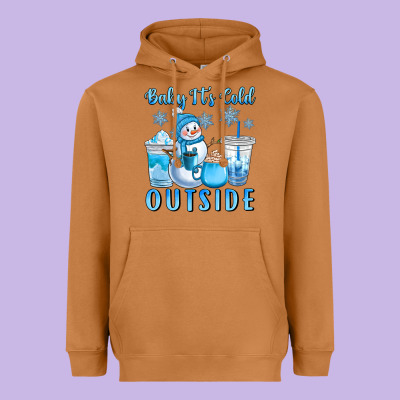 Baby It's Cold Outside Heavyweight Hoodie Designed By Cowgirlartshop