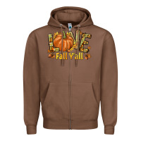 Chestnut Love Fall Y'all Zipper Hoodie - texasbilliewilder