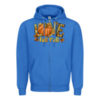 True Royal Love Fall Y'all Zipper Hoodie - texasbilliewilder