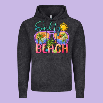 Salty Beach Vintage Hoodie Designed By Maliassmallbusiness