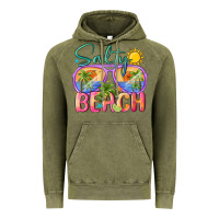 Vintage Olive salty beach Vintage Hoodie - MaliasSmallBusiness