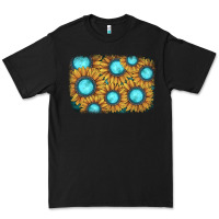 Black sunflower gemstone background Premium Tee - JahusDesignShop
