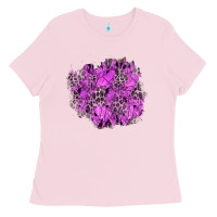 Bubblegum Pink halloween patch Ladies Tee - BundleAndBundleShop