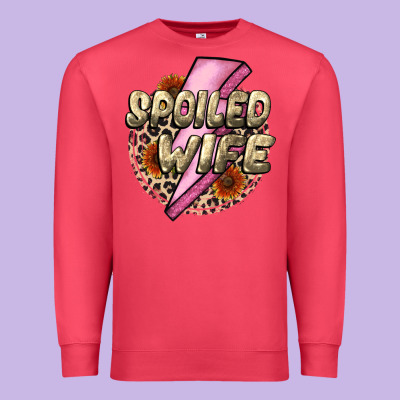 Spoiled Wife Mother's Day Premium Sweatshirt Designed By Cowgirlartshop