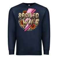 Navy Spoiled Wife Mother's Day Premium Sweatshirt - CowGirlArtShop