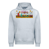 Heather Grey battery life of a teacher libbey glass Urban Hoodie - BundleAndBundleShop
