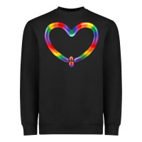 Black Lgbtq Heart Balloon Heavyweight Sweatshirt - BundleAndBundleShop