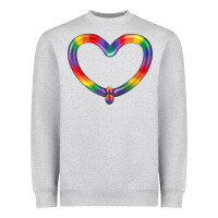 Heather Grey Lgbtq Heart Balloon Heavyweight Sweatshirt - BundleAndBundleShop