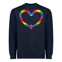 Navy Lgbtq Heart Balloon Heavyweight Sweatshirt - BundleAndBundleShop