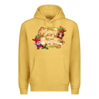 Antique Gold merry and bright gnome Premium Hoodie - CowGirlArtShop