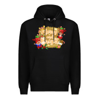 Black merry and bright gnome Premium Hoodie - CowGirlArtShop