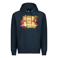 Navy merry and bright gnome Premium Hoodie - CowGirlArtShop