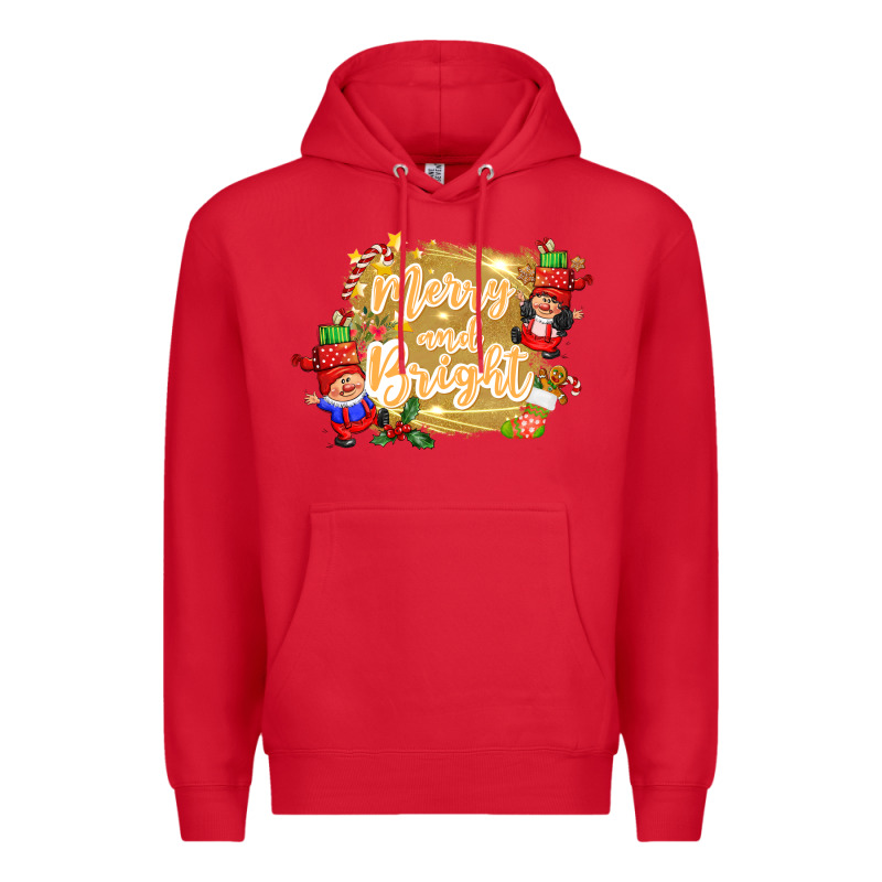 Merry And Bright Gnome Premium Hoodie by CowGirlArtShop | Teevron