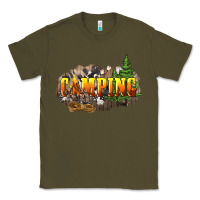 Army Green camping Classic Tee - NancyCooperArtShop