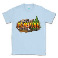Dusty Blue camping Classic Tee - NancyCooperArtShop