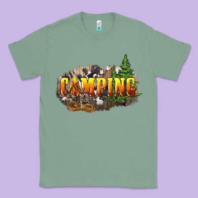 Camping Classic Tee Designed By Nancycooperartshop