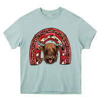 Arona valentines highland cow rainbow Heavy Core Tee - JahusDesignShop