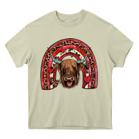 Mossy valentines highland cow rainbow Heavy Core Tee - JahusDesignShop