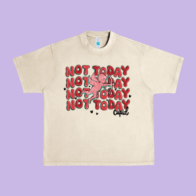 Not Today Cupid Urban Heavy Tee Designed By Maliassmallbusiness