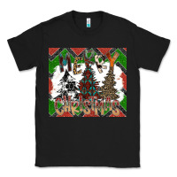 Black merry Christmas Classic Tee - CowhideDigitalArt