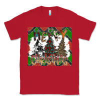 Red merry Christmas Classic Tee - CowhideDigitalArt