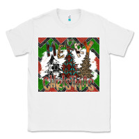 White merry Christmas Classic Tee - CowhideDigitalArt