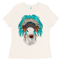 Bone calf indian headdress Ladies Tee - JahusDesignShop