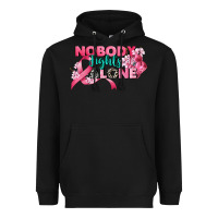 Black nobody fights alone cancer awareness Heavyweight Hoodie - CowGirlArtShop
