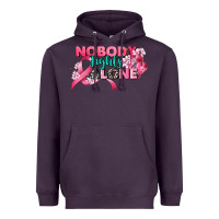 Plum nobody fights alone cancer awareness Heavyweight Hoodie - CowGirlArtShop