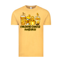 Vintage Mustard Childhood Cancer Awareness coffee cups Vintage Tee - NancyCooperArtShop