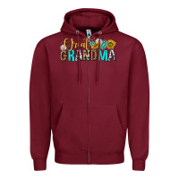 Burgundy Western Great Grandma Zipper Hoodie - texasbilliewilder