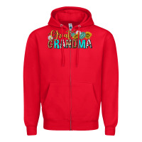 Red Western Great Grandma Zipper Hoodie - texasbilliewilder