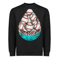 Black baseball and western roses teardrop  8 Heavyweight Sweatshirt - BundleAndBundleShop