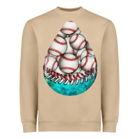 Mushroom baseball and western roses teardrop  8 Heavyweight Sweatshirt - BundleAndBundleShop