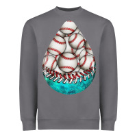 Baseball And Western Roses Teardrop  8 Heavyweight Sweatshirt | Teevron