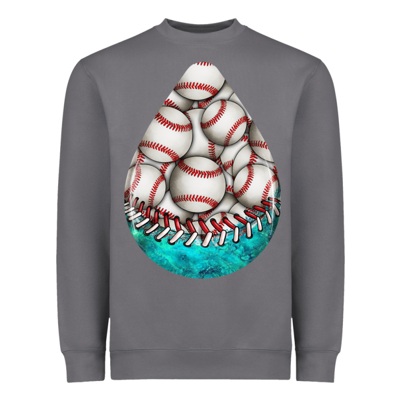 Baseball And Western Roses Teardrop  8 Heavyweight Sweatshirt by BundleAndBundleShop | Teevron