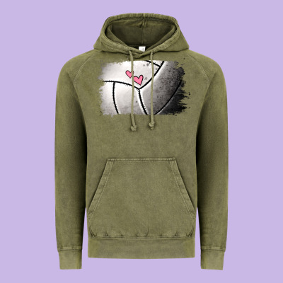 Volleyball Brushstroke Vintage Hoodie Designed By Jasminsmagicworld